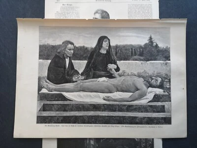 RK/IZ 1894 Zeitungsdruck 274 Maler max Klinger Bildhauer - Bild 1 von 4