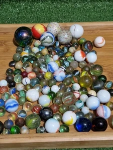 Vintage Murmeln Restposten verschiedene Stile antike Murmeln 15, 22, 30, 35 mm 1469 g - Bild 1 von 24