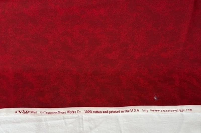 Vintage Christmas Fabric - Speckled Red & Dark Red - By The Half Yard - Image 1 of 4