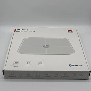 HUAWEI DIGITAL SMART BODY FAT SCALE AH100 WHITE APP CONTROLLED MUSCLE MASS ETC - Picture 1 of 4
