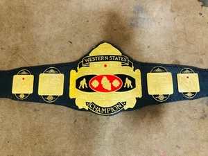 NWA Western States Wrestling Championship Belt Replica 2mm Zinc Adult Size - Picture 1 of 4