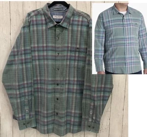 Tommy Bahama Men's 2XLT Tall  Coastline Cord Verde Plaid Shirt Trout NWT Cotton - Picture 1 of 19