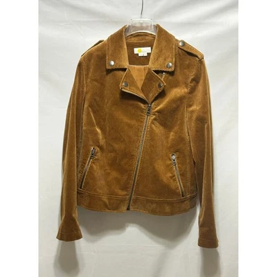 Chaqueta Moto Boden Pana Marrón Cremallera Asimétrica Mujer US 14 Foto 1 de 4