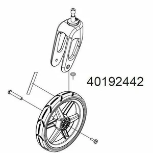Thule Chariot Replacement Stroller Wheel And Caster For Cycle Bike Cross Or Lite - Picture 1 of 1