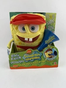 SpongeBob SquarePants BEACH BLASTIN’ Peluche 2002 Mattel Nuovo Ha Bisogno di Batterie - Foto 1 di 17