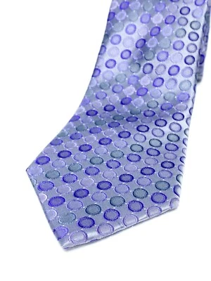 Kenneth Cole Reaction Men’s Silk Neck Tie Purple Dots Easter Spring Classic 60” - Image 1 of 4