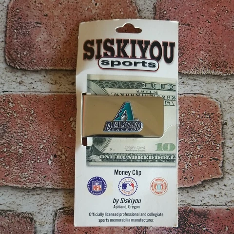 Arizona Diamondbacks Stainless Steel Chrome Helmet Money Clip MLB Cover