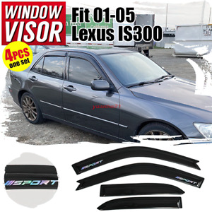 Fits 01-05 Lexus IS300 Window Visors Rain Sun Guard Vent Deflector w/ Sport