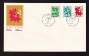 Canada FDC 1977 Leaf definitives combo sc#717-719 - Picture 1 of 1