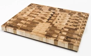 Extra Large 19 5/8" x 15 3/4" x 1 1/2" Canadian Maple Chop Butcher Block Grooved - Picture 1 of 2