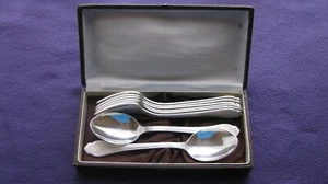 Silver Plated Set 8 cutlery  Melchior cupronickel  USSR. - Picture 1 of 10