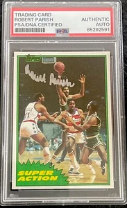 Robert Parish 1981-82 Topps #108 Super Action Signed Auto PSA/DNA Certified - Bild 1 von 2