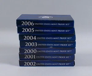 US Mint Clad Proof Sets Complete Run 2000-2006 Full 7 Box Collection - Picture 1 of 16