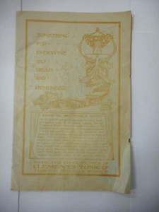 VINTAGE CLEMENTS TONIC LTD A USEFUL HOUSEHOLD BOOKLET / AUSTRALIA - Bild 1 von 7
