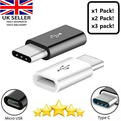 Micro USB Female to Type C Male Converter USB-C Adapter Converter Adapter UK - Image 1 of 4
