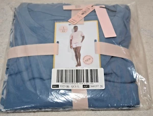 NUEVO CON ETIQUETAS VICTORIA'S SECRET ALGODÓN CORTO CONJUNTO DE CAMISETA Y CONJUNTO CORTO GRANDE AZUL - Imagen 1 de 7
