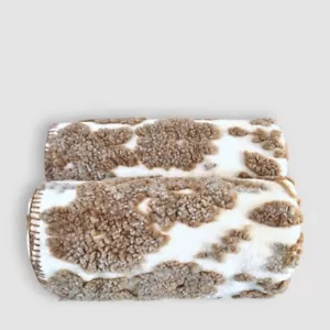 Cream Floral Dove Grey Boiled Wool Plaid - Soft and Cozy - Picture 1 of 4