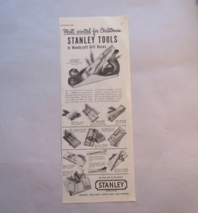 1949 Stanley Tools Print Ad Christmas - Picture 1 of 1