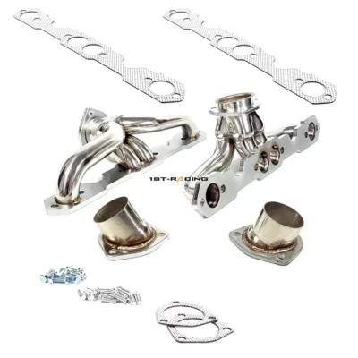 Short Exhaust Headers For Chevy Small Block SBC V8 265 283 302 305 327 350 400 Foto 1 de 4