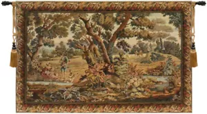 Jäger Ruhelandschaft Jagdszene italienischer Wandteppich Wandkunst hängen (Neu) - Bild 1 von 2