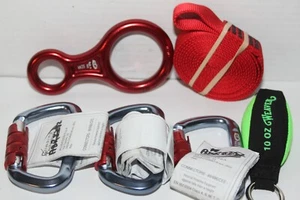 Climbing Technology CT Otto Figure 8, 3 Ovil Carabiners, and Weaver Neon Bullet - Picture 1 of 6