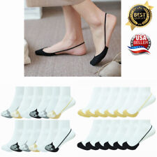 3-12 Pairs Womens No Show Invisible Lace Solid Half Feet Sling Boat Socks 9-11