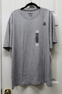 Reebok Men's Short Sleeve Delta Core T-Shirt-Sleet Heather - 3XL-NWT - Picture 1 of 2