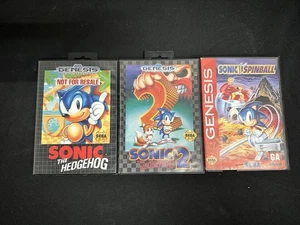 Lotto giochi Sega Genesis Sonic the Hedgehog 1, 2, Sonic Pinball - Foto 1 di 4