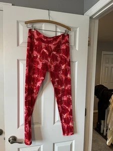leggings lularoe tc rosso/rosa/bianco leggings con disegno a cuore.  - Foto 1 di 3