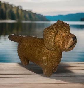 Antique Plush Dog Brown 8” California Estate Sale - Imagen 1 de 8