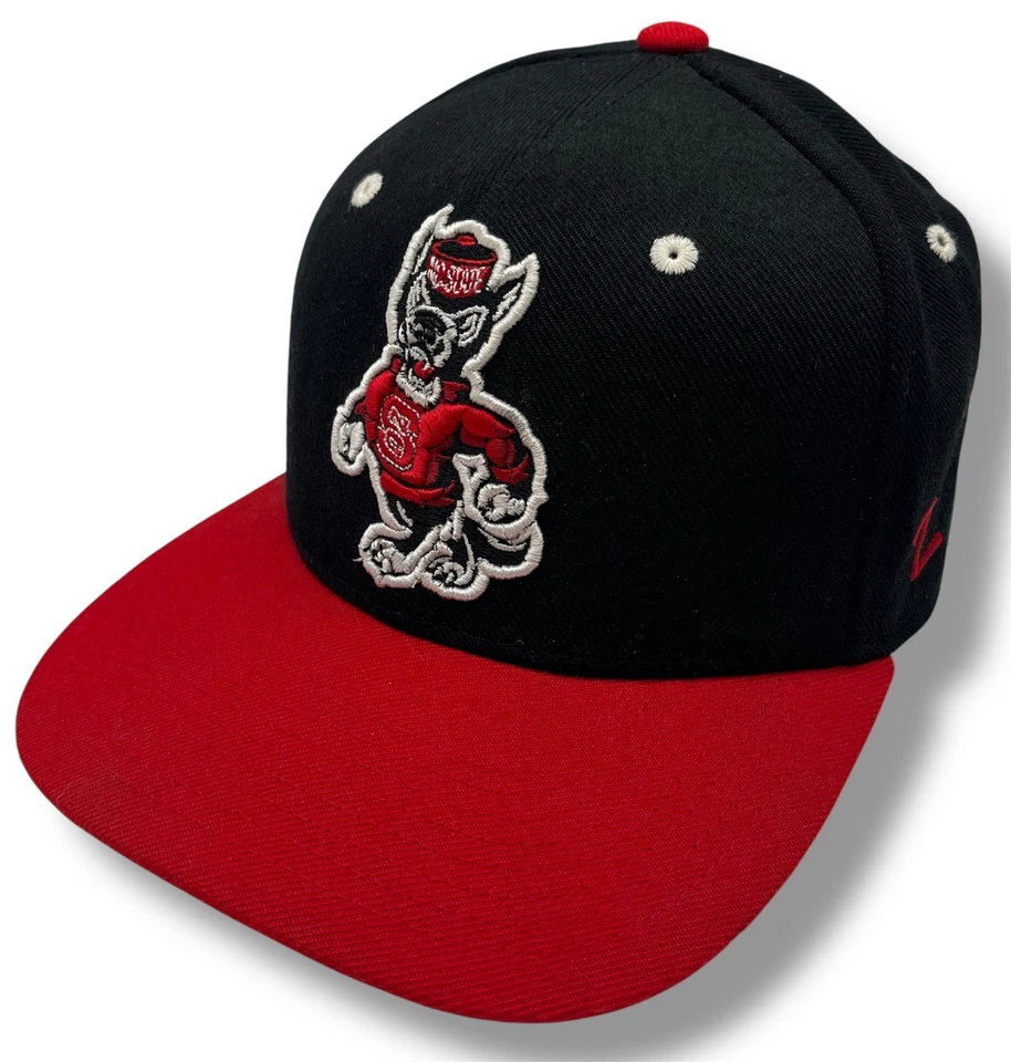 NC State Wolfpack Snapback Hat Cap Fitted 6 7/8 Embroidered Mascot Red Black - Image 1 of 4