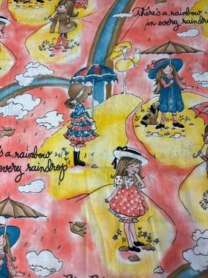 Roth Greeting Card Fabric Theres A Rainbow in Every Raindrop Kids 16"x44" - Image 1 of 4