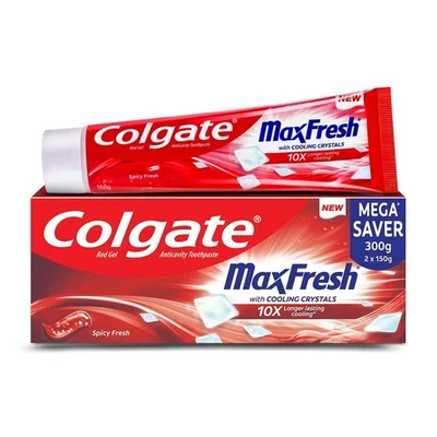 Colgate Max Fresh Toothpaste, Red Gel Paste (300g, 150g X 2, Spicy Fresh). - Image 1 of 4