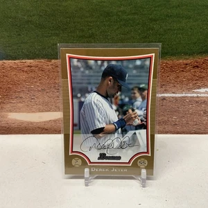 DEREK JETER New York Yankees 2009 Bowman Gold Parallel #80 MLB HOF Legend - Picture 1 of 2