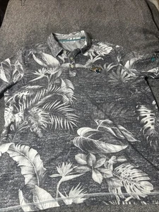 Tommy Bahama Herren Large Slim Fit Jacksonville Jaguars Poloshirt Floral Grau - Bild 1 von 11