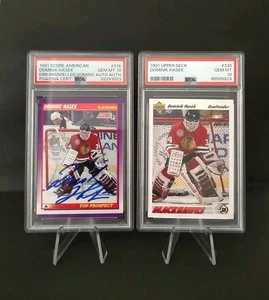 1991 SCORE #316 DOMINIK HASEK RC PSA 10 DNA AUTO & 1991 UD RC PSA 10 #335 HOF - Picture 1 of 2