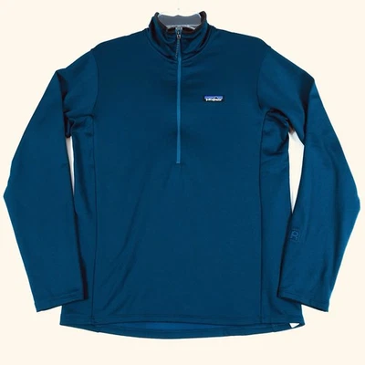Patagonia R1 Daily Zip Neck Shirt Mens M Blue Pullover Thermal Fleece Mock 40500 - Image 1 of 4