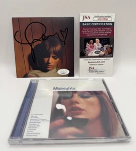 Taylor Swift Signed Midnights Moonstone Blue CD JSA COA With HEART RARE ! - Picture 1 of 3