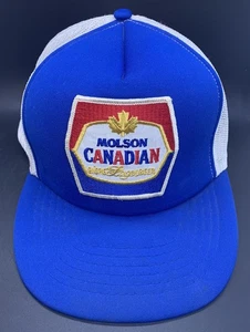 Gorra gorra vintage Molson Canadian Lager Beer Snapback con parche malla trasera - Imagen 1 de 17