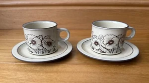 Two Hornsea Cornrose Tea Cups and Saucers - Picture 1 of 5