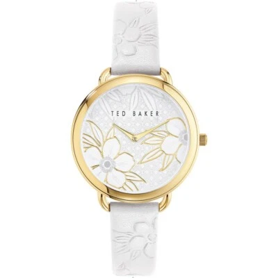 Reloj Ted Baker Oro India Floral Cuero Blanco F1008 Foto 1 de 3