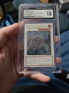 2008 YUGIOh CSOC-EN043 Doomkaiser Dragon Unlimited Ultimate Rare CGC 10 GEM MINT - Picture 1 of 4
