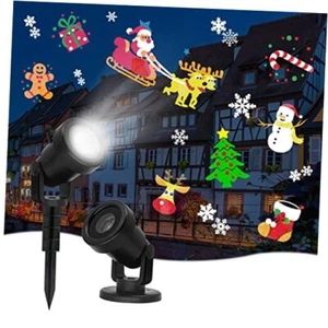 LED Projector Lights, Outdoor&Indoor Rotatable Lamp, Halloween Snowflake - Picture 1 of 8