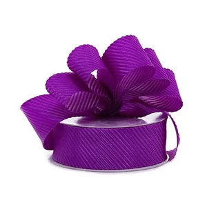 Purple Diagonal Embossed Satin Ribbon - 7/8in. x 25 Yards (pm57081080) - Picture 1 of 1