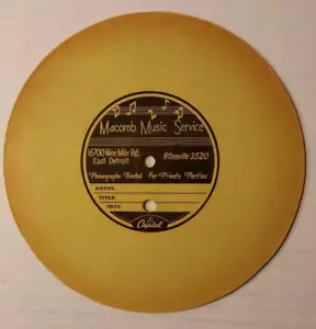 78 RPM 7" Recordo Rohling Macomb Music Service Michigan Capitol - Bild 1 von 2