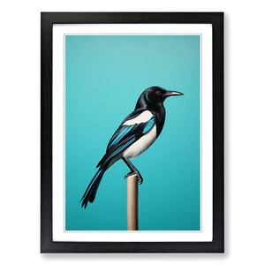 Magpie minimalismo stampa arte da parete tela incorniciata poster decorazione soggiorno - Foto 1 di 8