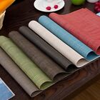 Classic Solid Color Woven PVC Placemat for Dining Table Thickened and Reusable