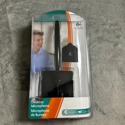 Logitech Black 3.5mm Connector Desktop Microphone, New & Sealed 980240-0403 - Image 1 of 4