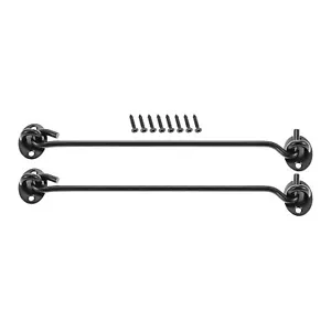 10 Inch-250mm Cabin Hook and Eye Latch Lock Shed Gate Door Catch Silent Holde... - Picture 1 of 6