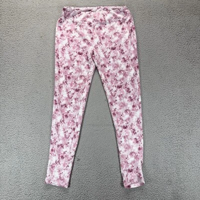 Leggings acanalados para mujer rosa púrpura florales tie dye poliéster elástico tirar en M Foto 1 de 4
